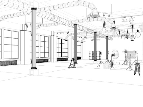 Photography Studio Scene 2 3D Model