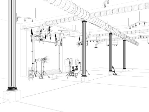 Photography Studio Scene 2 3D Model
