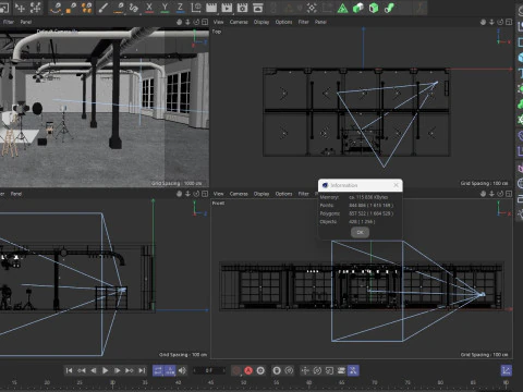 Photography Studio Scene 2 3D Model