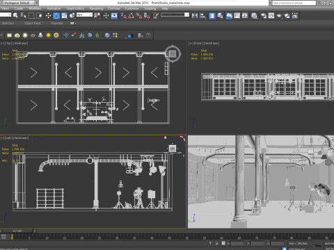 Photography Studio Scene 2 3D Model