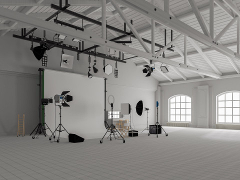Photography Studio Scene 3 3D Модель