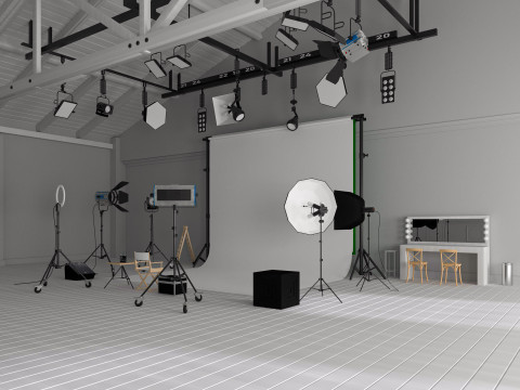 Photography Studio Scene 3 3D Модель