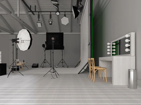Photography Studio Scene 3 3D Model