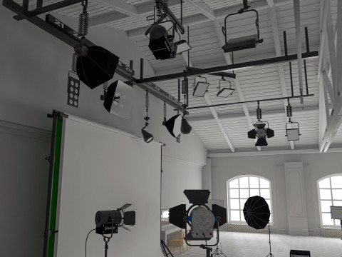 Photography Studio Scene 3 3D Модель