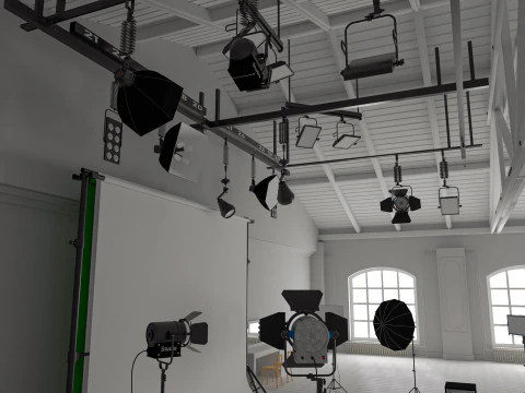 Photography Studio Scene 3 3D Model
