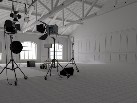 Photography Studio Scene 3 3D Модель