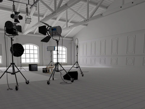 Photography Studio Scene 3 3D Model