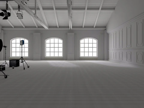 Photography Studio Scene 3 3D Model