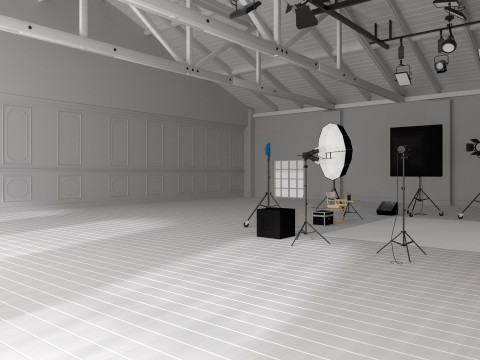 Photography Studio Scene 3 3D Модель