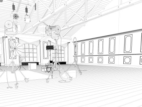 Photography Studio Scene 3 3D Model
