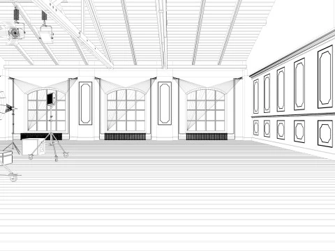 Photography Studio Scene 3 3D Model