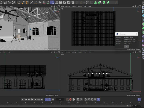 Photography Studio Scene 3 3D Model