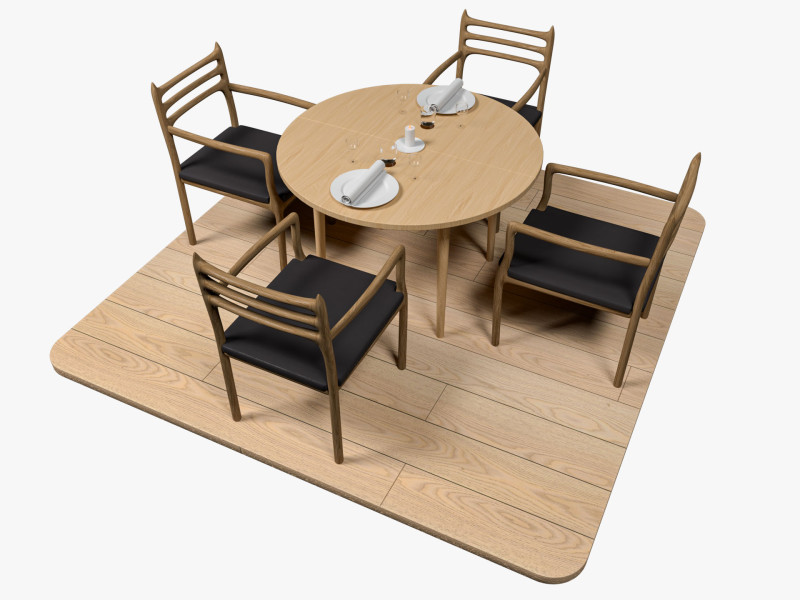 Restaurant Table and Chair Model 3D .c4d .max .obj .3ds .fbx .stl .blend 