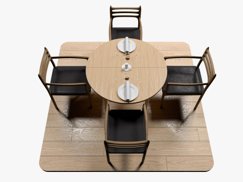 Restaurant Table and Chair Model 3D