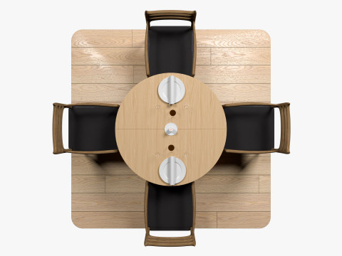 Restaurant Table and Chair Model 3D