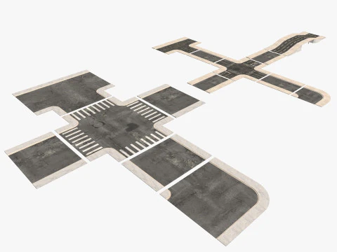 Road Street Collection 2 3D Model