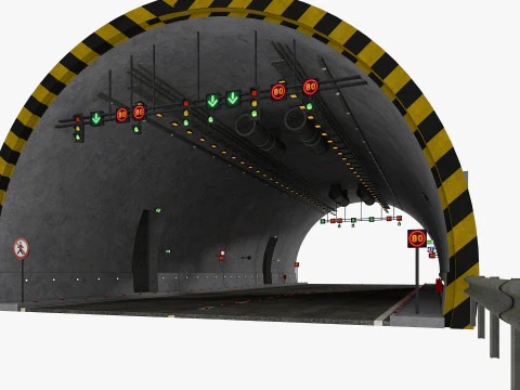 T&uacute;nel Rodovi&aacute;rio Modelo 3D