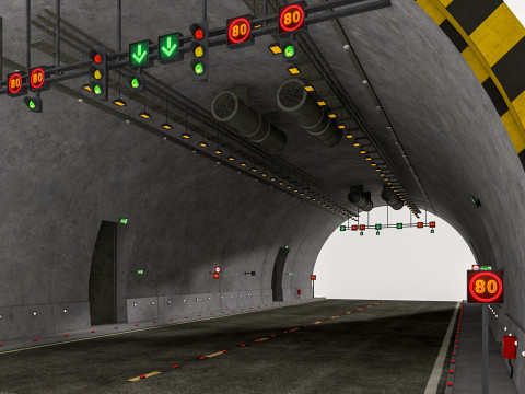 Road Tunnel 3D Model