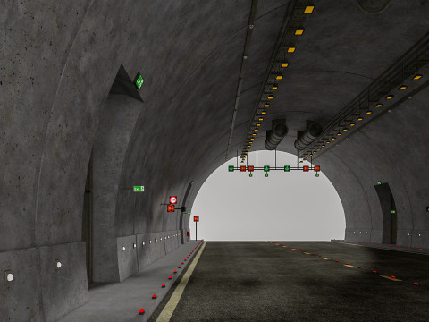 Road Tunnel 3D Model