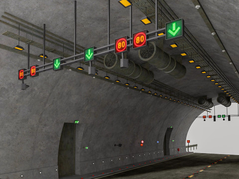 Road Tunnel 3D Model