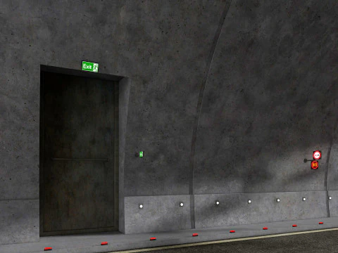 Дорожный туннель 3D Модель