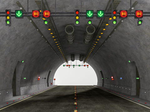 Road Tunnel 3D Model