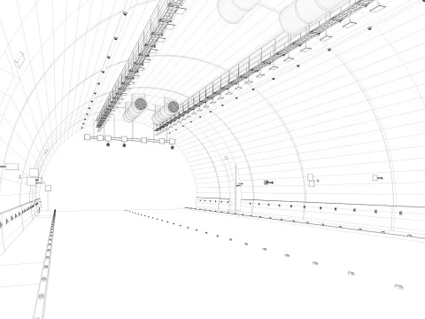 Дорожный туннель 3D Модель