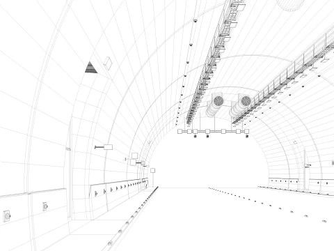 Дорожный туннель 3D Модель