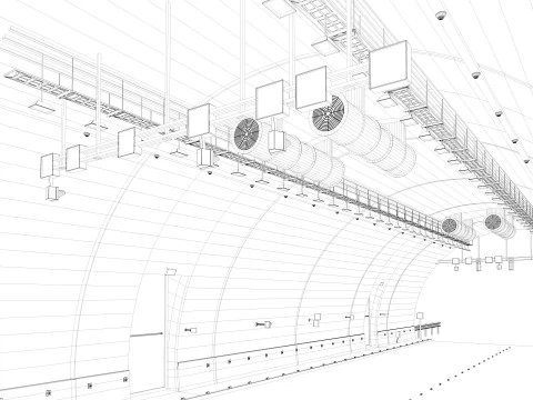Дорожный туннель 3D Модель