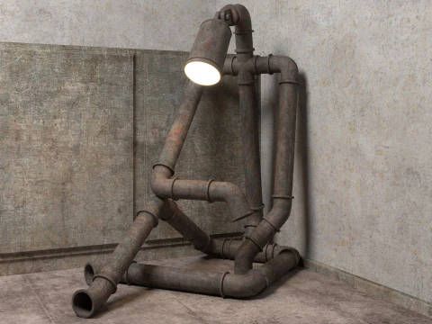 L&acirc;mpada Rob&ocirc; Triste Modelo 3D