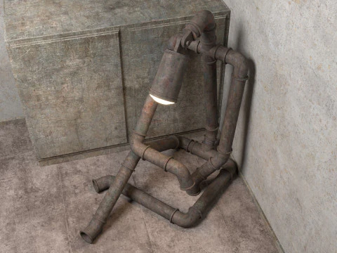 L&acirc;mpada Rob&ocirc; Triste Modelo 3D