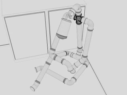 L&acirc;mpada Rob&ocirc; Triste Modelo 3D