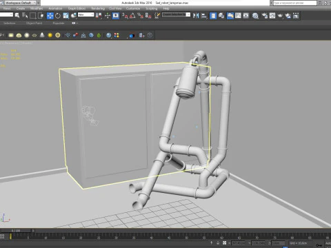 L&acirc;mpada Rob&ocirc; Triste Modelo 3D