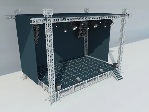 무대 콘서트 3D 모델