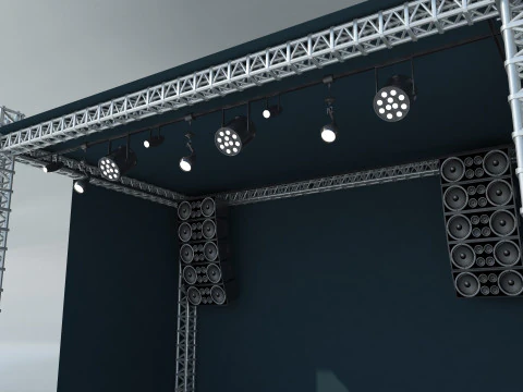 무대 콘서트 3D 모델