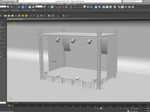 무대 콘서트 3D 모델