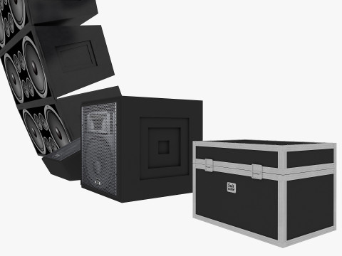 Stage Lights Speakers Model 3D