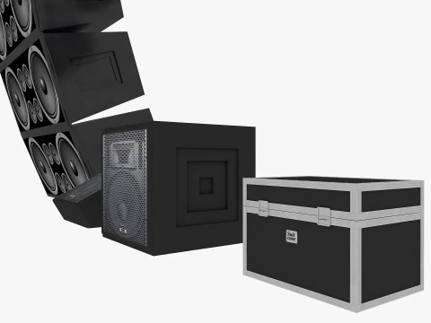 Stage Lights Speakers 3D Model