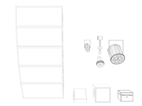 Stage Lights Speakers 3D Model