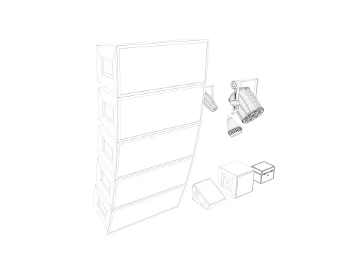 Stage Lights Speakers 3D Model