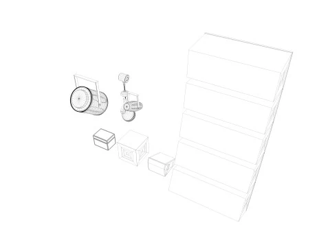 Stage Lights Speakers 3D Model