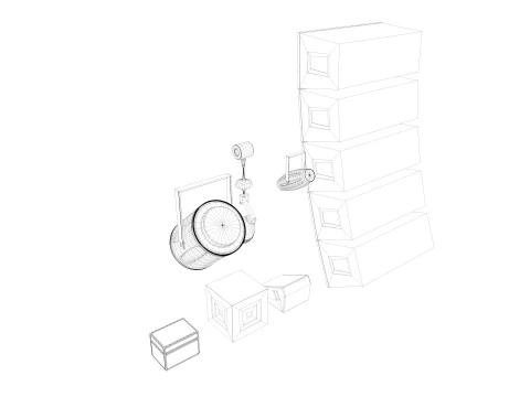 Stage Lights Speakers 3D Model