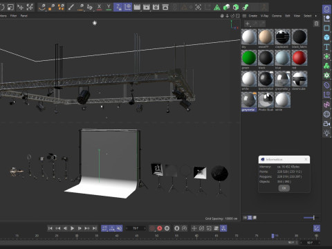 Studio Lighting Collection 3D Model