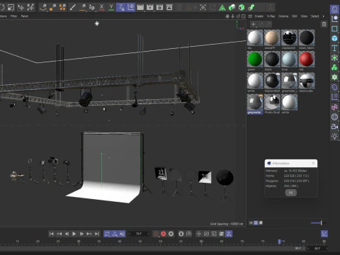 演播室灯光系列 3D 模型