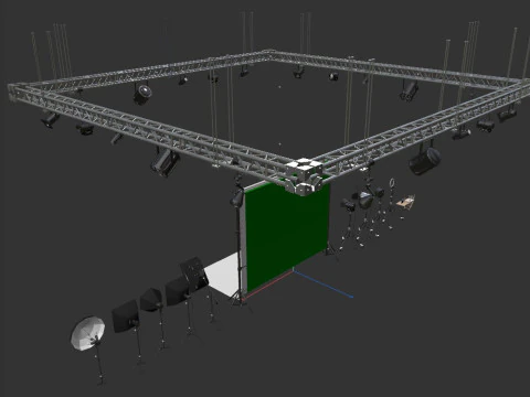 演播室灯光系列 3D 模型