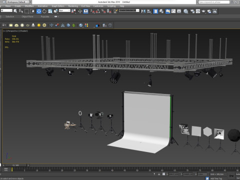 Studio Lighting Collection 3D Model