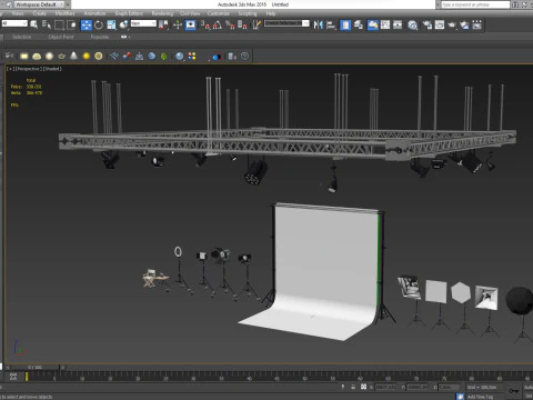 演播室灯光系列 3D 模型