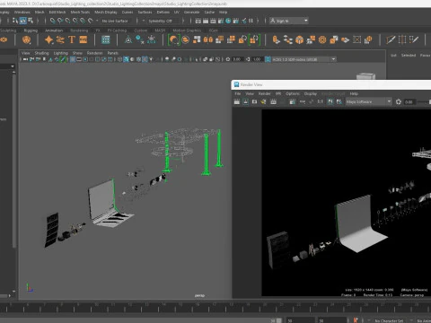 Studio Lighting Collection 2 3D Model
