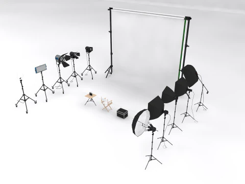Studio Photography Lighting Models 3D Model