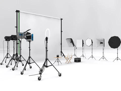 Studio Photography Lighting Models 3D Model
